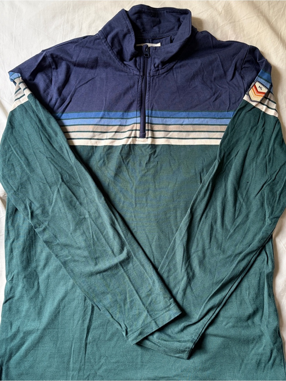 Men's Marine Layer Archive Quarter-Zip Pullover Striped Long Sleeve